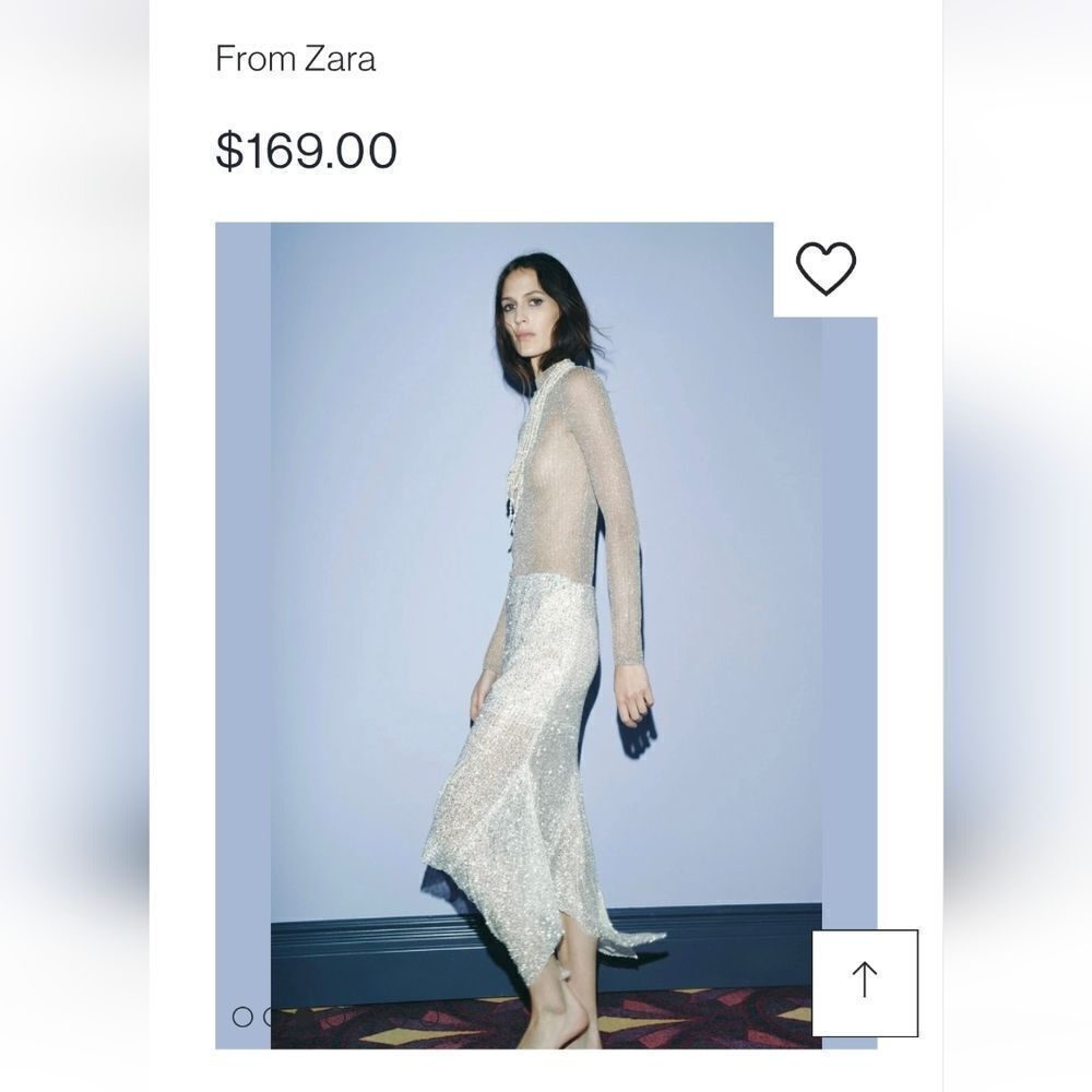 NWT ZARA SHIMMERY ASYMMETRICAL SKIRT